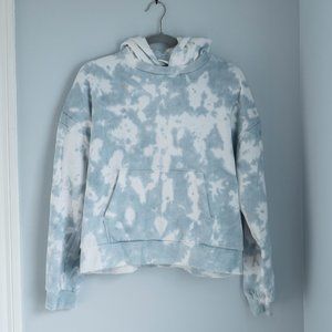 Richer Poorer Blue Tie-Dye Recycled Fleece Hoodie